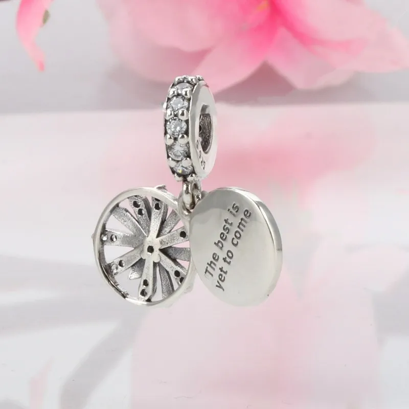 

Original 925 Sterling Silver Charm Creative Blue Fireworks Pendant Fit Pandora Women Bracelet & Necklace Diy Jewelry