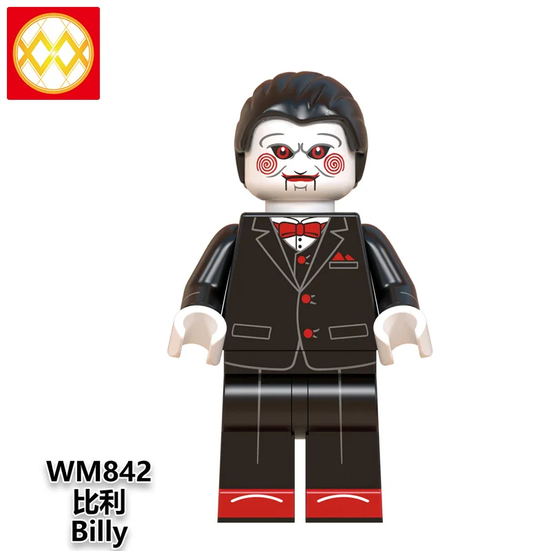 WM842 Фильм ужасов WM6075 ужас Хэллоуин Фредди Майерс Джек Скеллингтон зомби Эрика дравена Билла Джейсона строительные блоки игрушки для детей - Цвет: WM842