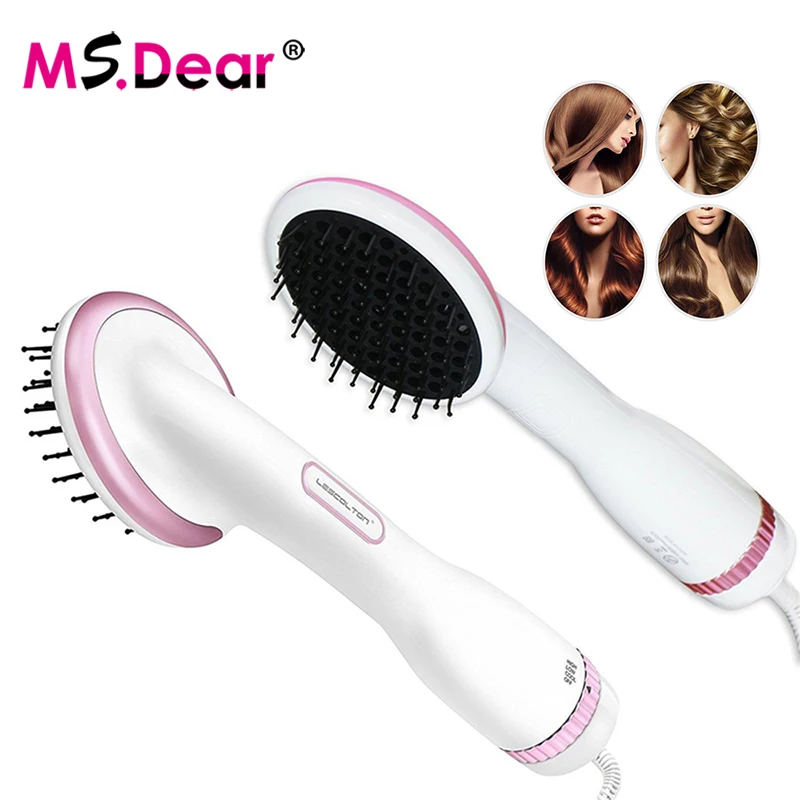 

Electric Hair Dryer Negative Ion Generator Comb Hair Blower Straightener Multifunctional Air Paddle Styling Brush Style Tool