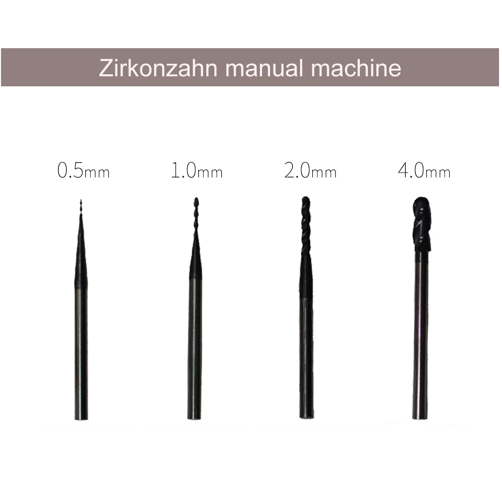 Dental Lab Milling Burs for ZirkonZahn Cad Cam Open System DC Coating Tool for Cutting Zirconia Blocks