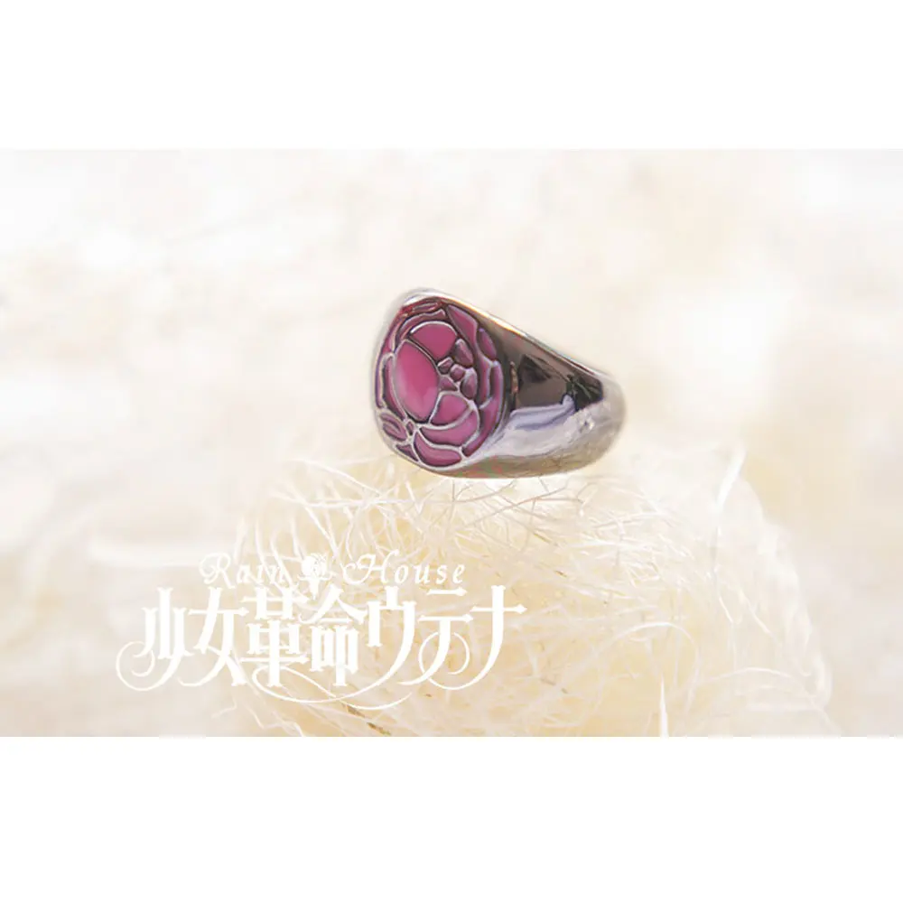 Революционное кольцо для девочек Utena Tenjo GEM реквизит для косплея аксессуары ювелирные изделия из сплава розовый Американский Размер 7 прекрасный подарок для девочек