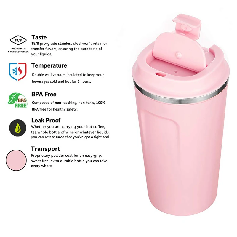 Термокружка пивной термос стеклянная бутылка кружка для воды и кофе вакуумная