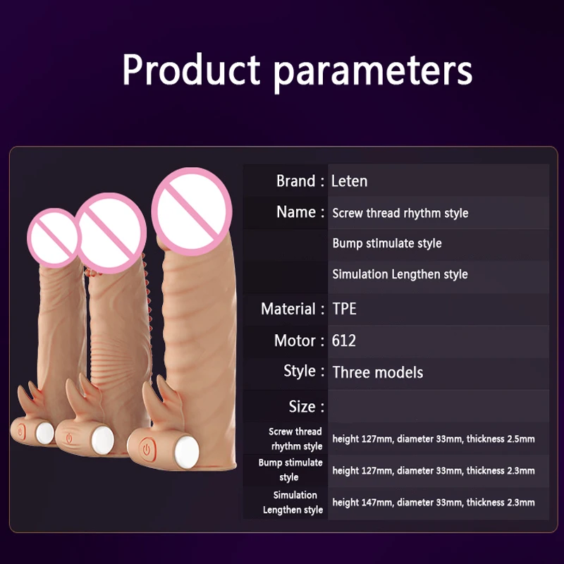 Leten новая нить имитация ритмика пениса набор мужские товары для взрослых секс