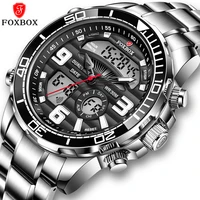 relogio masculino lige brand foxbox digital mens watches top luxury sport steel quartz watch for men military waterproof clock