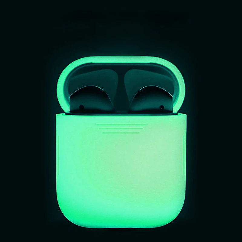 Luminous Case For Apple Airpods Protective Cover Silicone Bluetooth Earphone Charge Box Cases Skin Accessories | Электроника