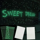 202 шт. смешанные размеры 3D Пузырьковые светящиеся звезды точки настенные стикеры Светящиеся в темноте DIY детские комнаты Настенные наклейки флуоресцентные наклейки