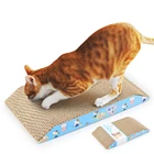 Трапециевидный игровой коврик для кошек С Кошачьей Мятой, гофрированная игрушка в подарок, безопасная доска для мыширыбы, кошачья Когтеточка, игрушка (35*20 см)