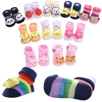 3 pairslot baby socks rubber anti slip floor cartoon socks kids infant toddlers autumn spring fashion animal 0 12month sa2200