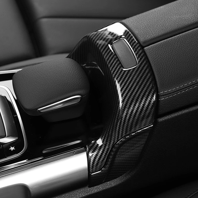 

For Mercedes Benz B GLB Class W247 X247 Carbon Fiber Car Interior Armrest Box Switch Buttons Frame Cover Sticker and decals Trim