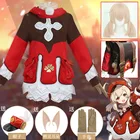 Костюм для косплея аниме-игры Genshin Impact Klee, костюм с париком, одежда в стиле Лолиты, Женский костюм на Хэллоуин и вечеринку