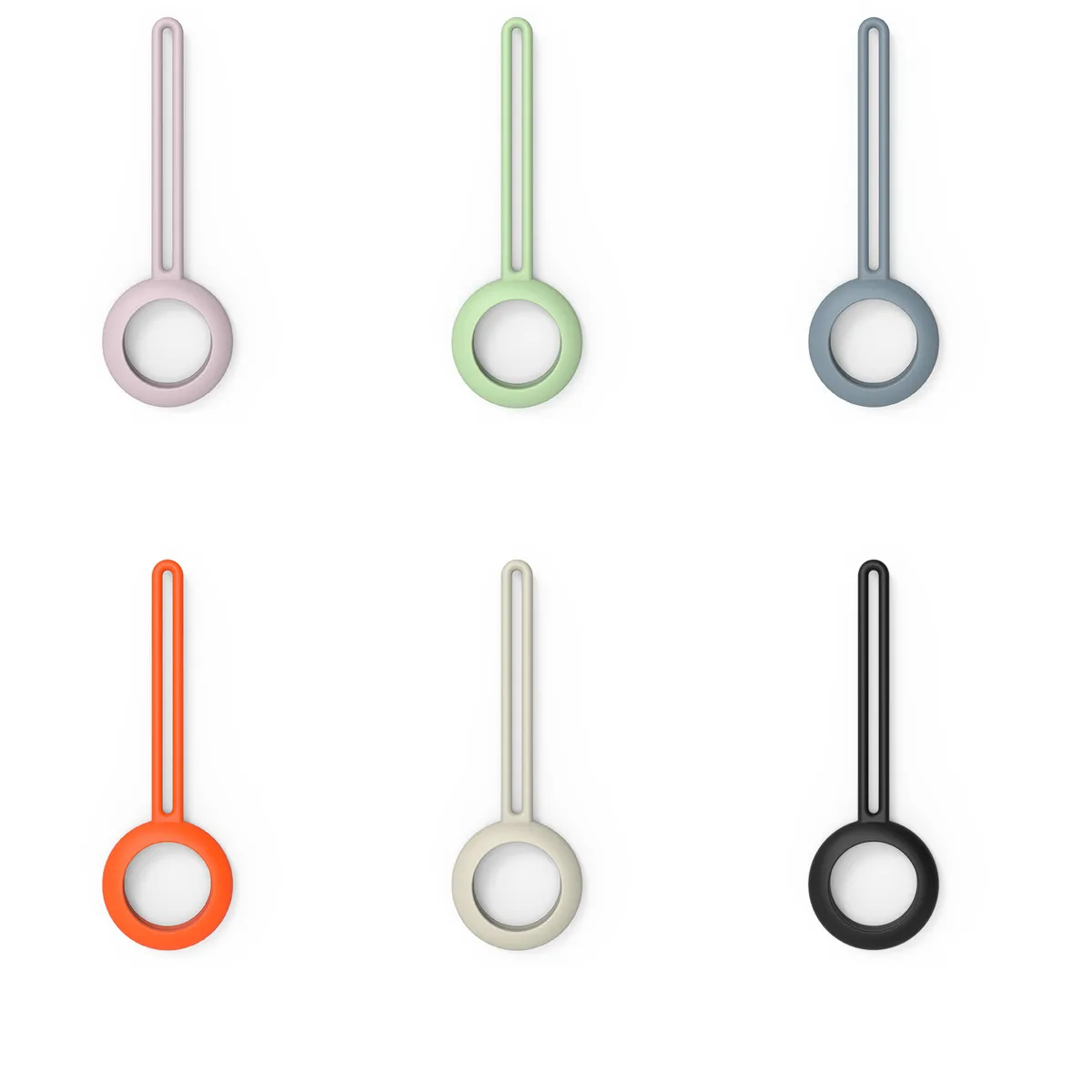 

Anti-lost Protective Cover Silicone Case hockproof Keychain Accessories For Airtags Location Trackers Hanging Buckle