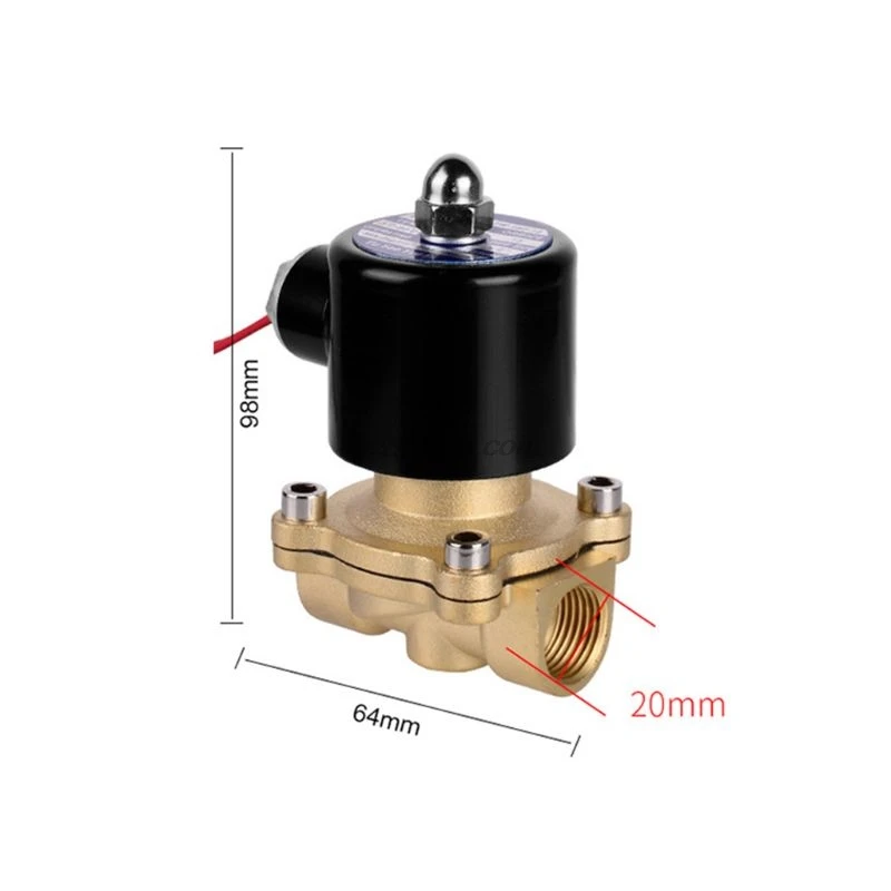 

1/2" AC220V Electric Solenoid Valve Pneumatic Flow Control Normally Closed 2 Ways irrigation Reverse Osmosis Systems Water Oil A