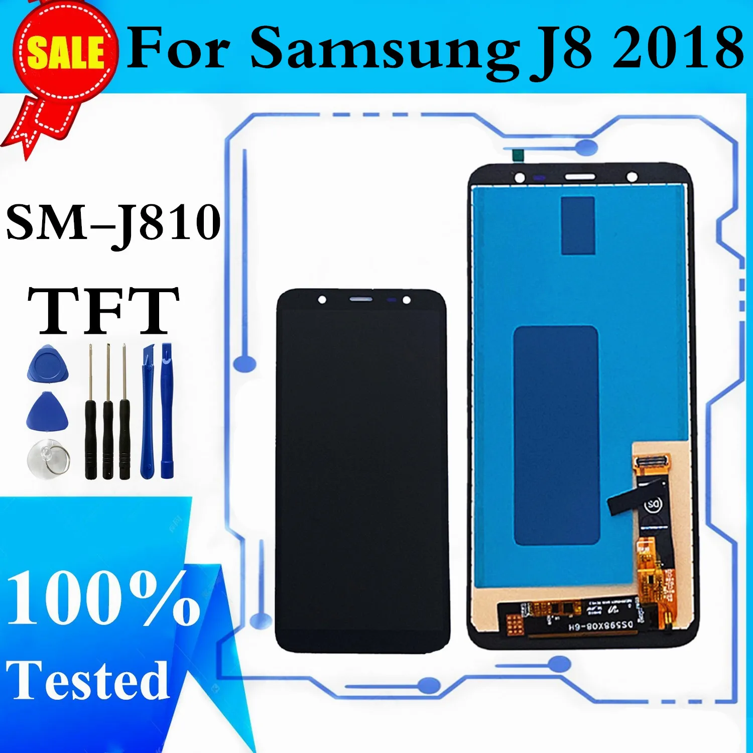 

ЖК-дисплей для Samsung Galaxy J8, J810, ЖК-дисплей с сенсорным экраном, дигитайзер в сборе для Samsung J8 2018, SM-J810F