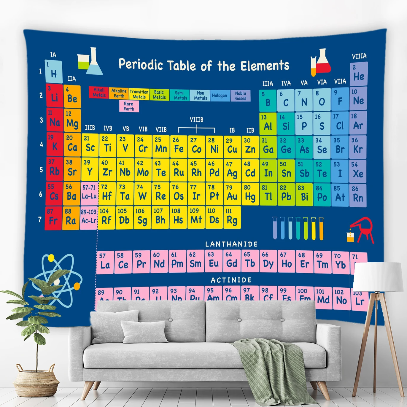 

Chemical Chart Tapestry Periodic Table Of The Elements Children Education Wall Hanging Hippie Tapestry Bedroom Carpet Art Decor