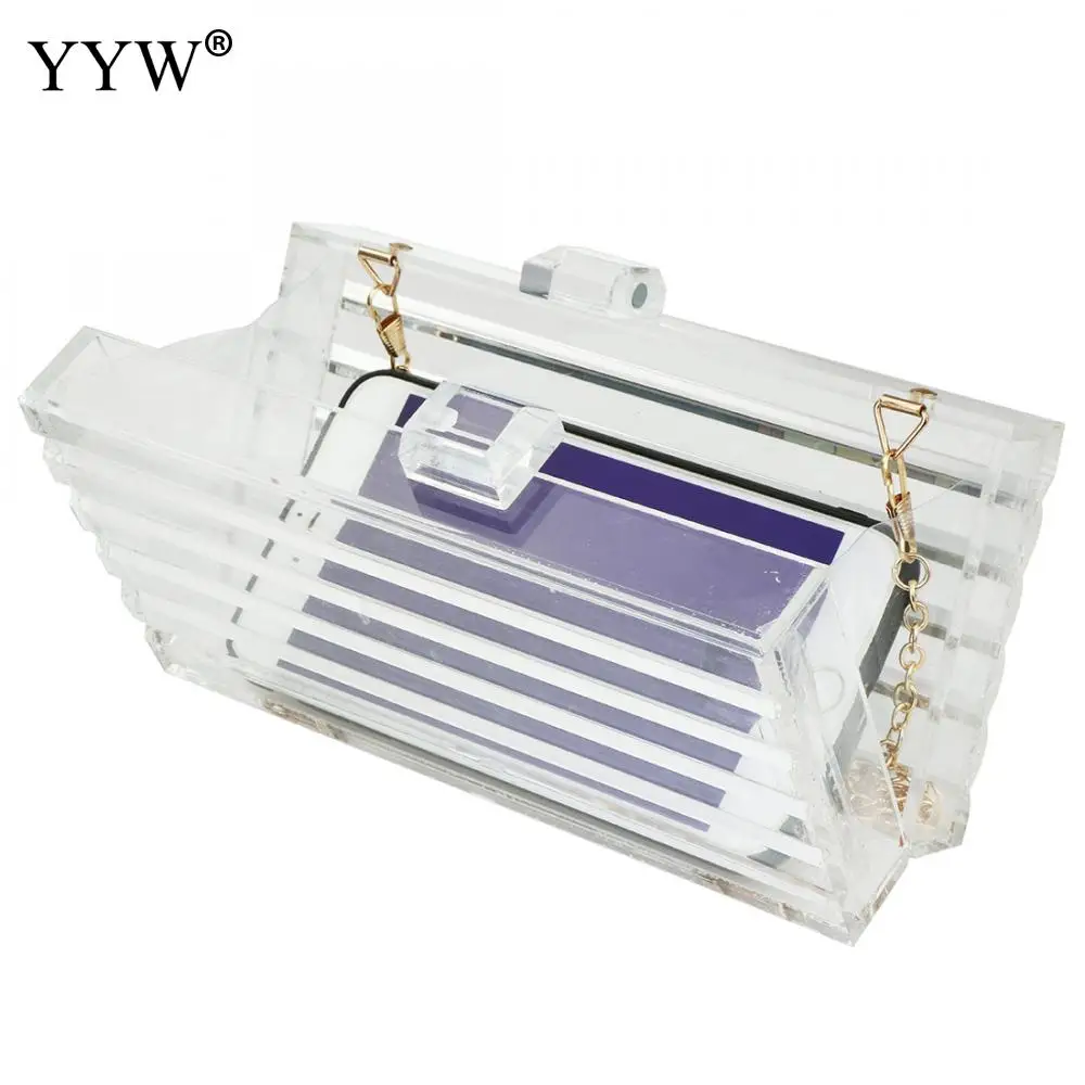 Women Bag Acrylic Clear Purse Cute Transparent Hard Crossbody Bag Lucite See Through Handbags Evening Women Clutch Bag