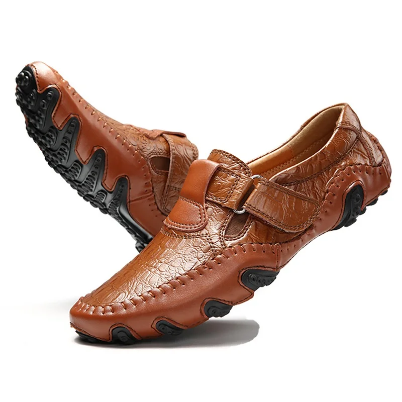 Pndodo Мужская обувь натуральный спилок кожа мужские туфли Повседневное вождения