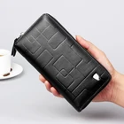 Мужской модный кошелек из натуральной воловьей кожи, чехол для телефона, клатч на молнии, кошелек, сумочка, держатель для банковских карт, удостоверения личности, карман для монет, сумка