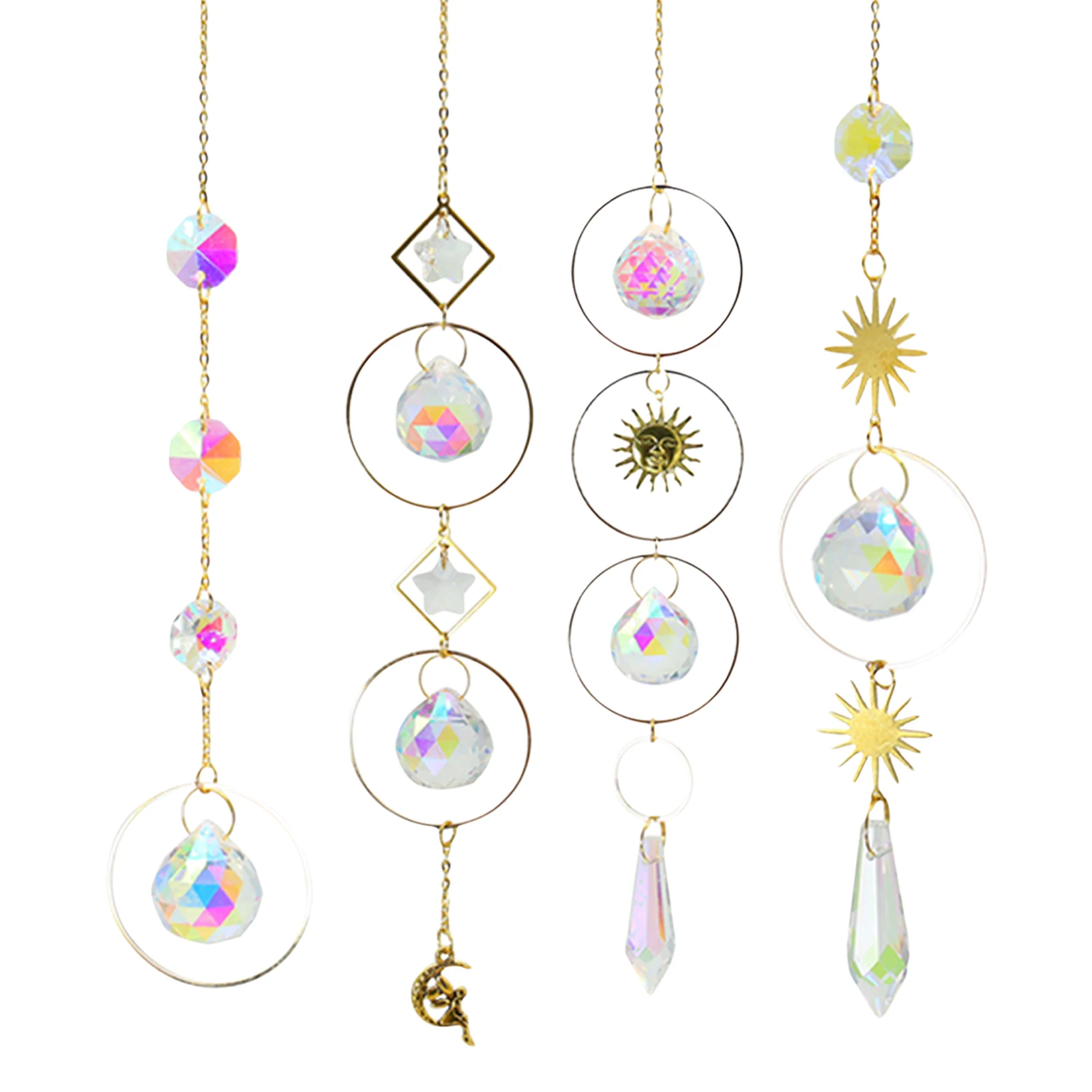 

Crystal Sun Catcher Window Hanging Wind Chime Ornament Crystal Rainbow Maker Rainbow Chaser Wall Hanging Pendant