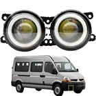 2 шт. автомобильные светодиодсветодиодный противотумансветильник Angel Eye DRL 3000LM для Renault Master 2 1998-2010 для Renault Lodgy 2012 2013 2014 2015-2018
