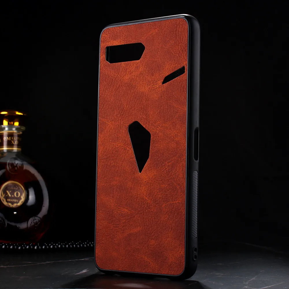 Для Asus ROG Phone II 2 ZS660KL Роскошная жесткая задняя крышка из искусственной кожи чехол