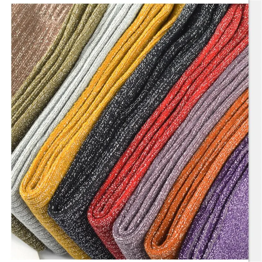 Girls Shining Glitter Ankle Socks 5 Pairs/Lot Warm Women Solid Cotton Wrinkle Cuff Silver Lurex Winter Socks