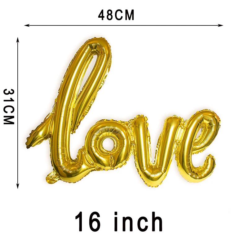 Лигатуры воздушный шар из фольги с надписью Love украшение для Годовщины свадьбы