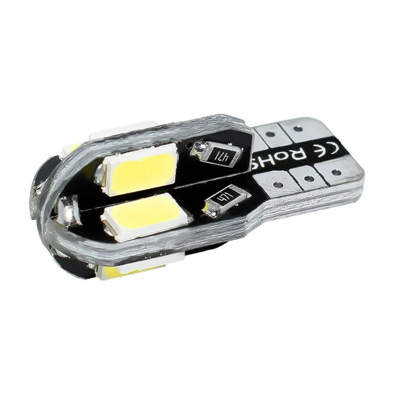 50 шт. T10 168 192 W5W 8 SMD 5730 светодиодный CANBUS без ошибки OBC габаритный Автомобильный