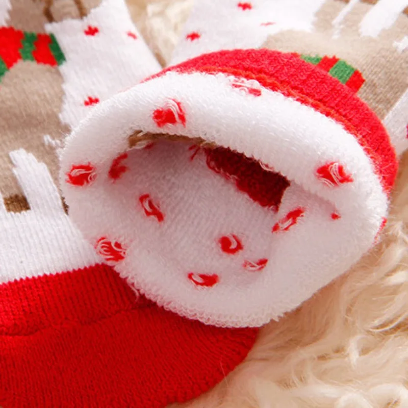 Осень зима рождественский подарок Детские хлопковые теплые толстые носки