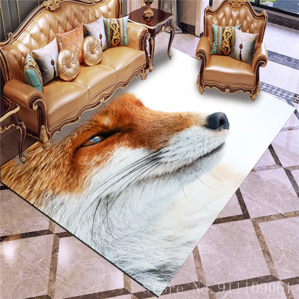 Домашний текстиль 3D коврики с принтом лисы коврик напольный для Спальня ковры