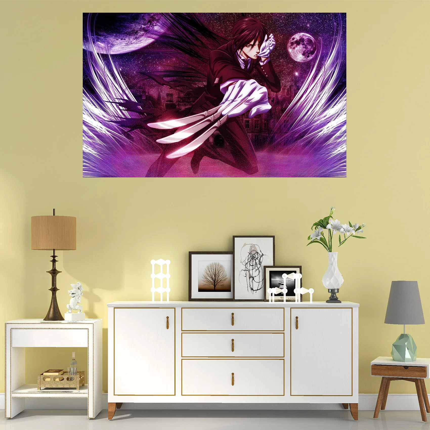 [Самоклеющиеся] 3D Черный Дворецкий 115 Япония Аниме настенные наклейки AJ обои