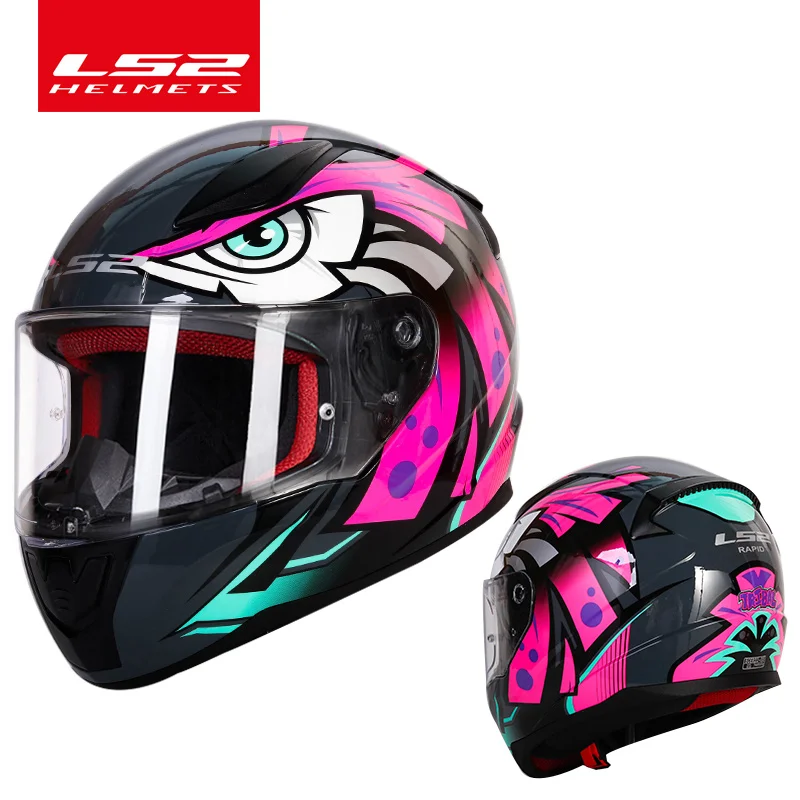Evil Eyes LS2 FF353 Быстрый анфас мото rcycle шлем ABS безопасная структура moto capacete для мужчин и женщин анти-туман шлем - Цвет: Evil Eyes