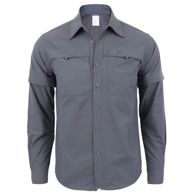 Летняя быстросохнущая рубашка для улицы Мужская походная съемные военные