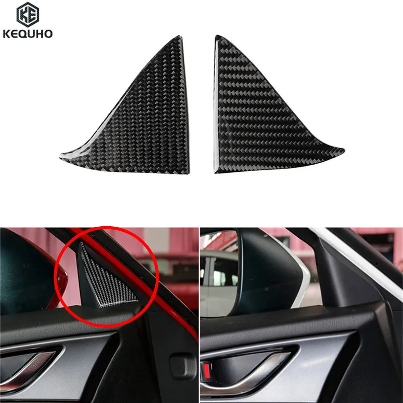 

For Mazda 3 Axela 2017 2018 Carbon Fiber Car Interior Parts Inner Door Protective Decoration Decals Cover Trim Sticker