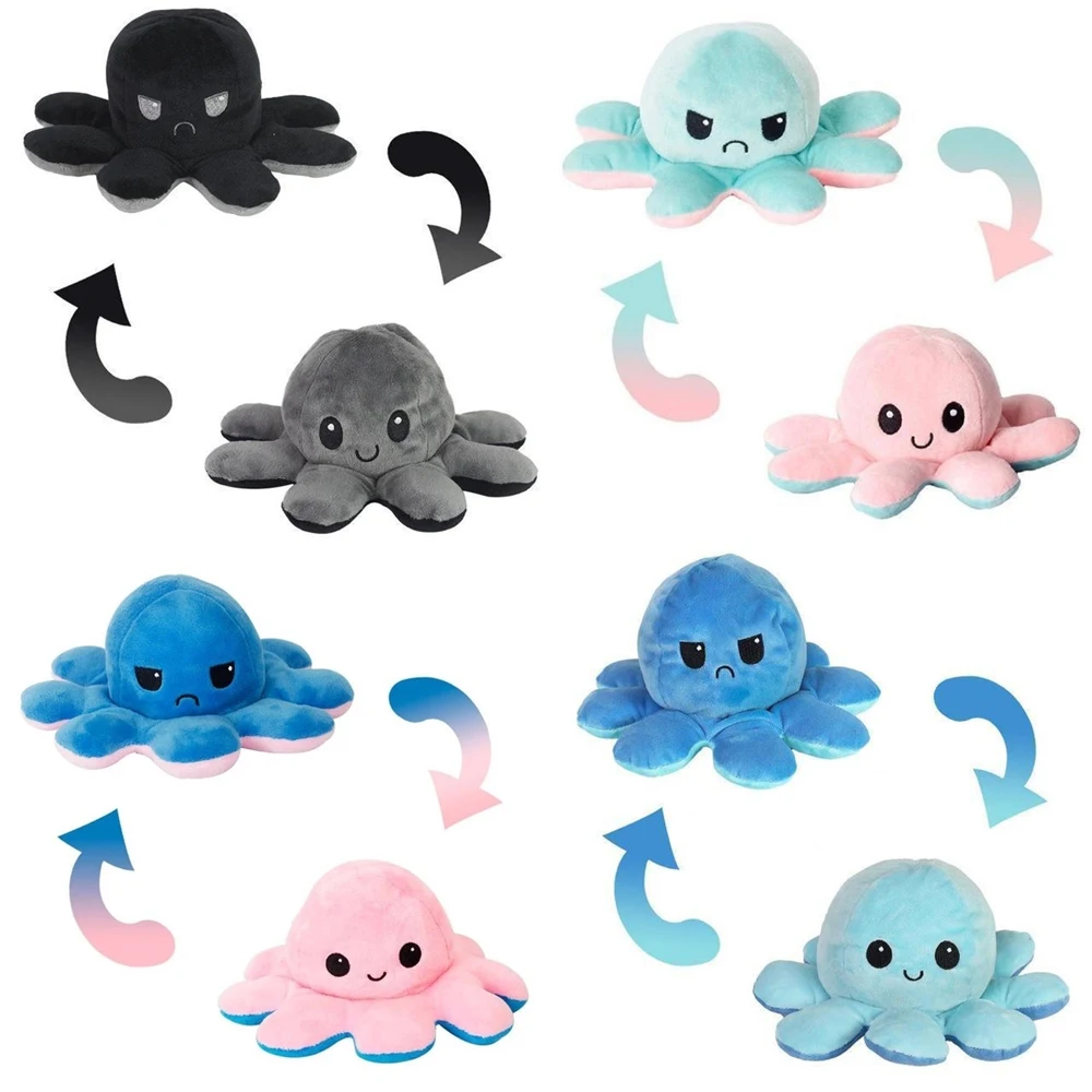 

Sale Children's Soft Gift polpo Plush Animal Children's Double Flip Doll Soft Cute Plush Peluches Eeversible Plush Toy