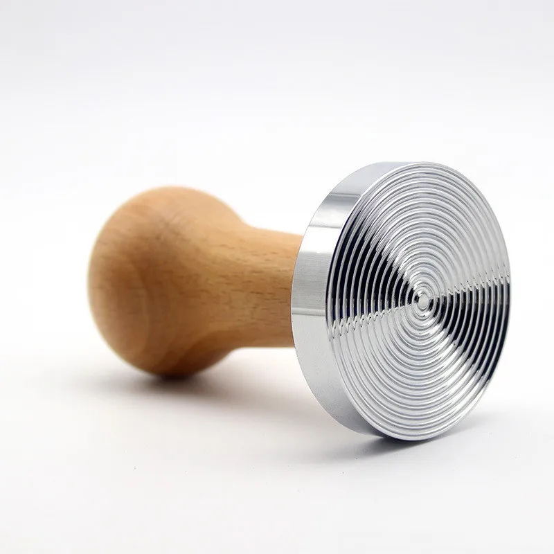 

Coffee Tamper Espresso Flat Base Ripple Natural Color Coffee Tamper Machine Press Flat Base Barista Accessories 51mm/58mm