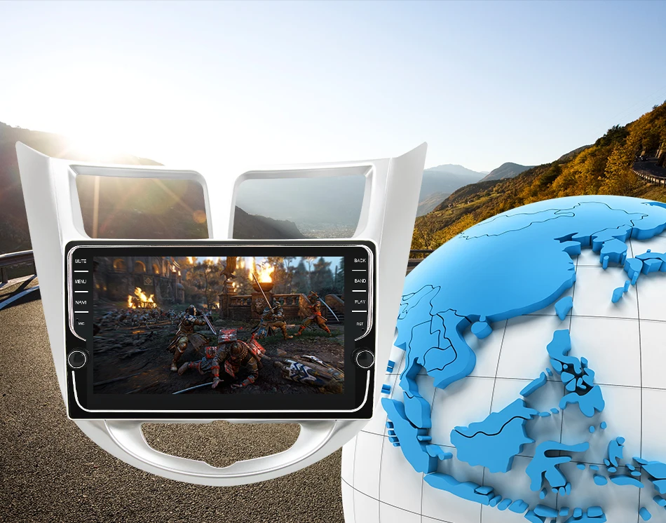 Eunavi 4G 64G ips android 9,0 автомобильный dvd для hyundai Solaris Verna Accent 2010- мультимедийный автомобильный Радио gps навигация TDA7851