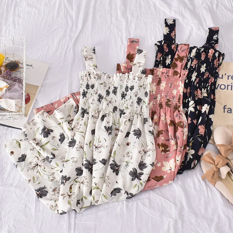 

Женское винтажное платье в стиле бохо, летнее ТРАПЕЦИЕВИДНОЕ ПЛАТЬЕ до середины икры на бретелях-спагетти, пикантные пляжные платья без рук...