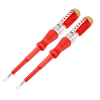 uxcell voltage tester pen ac100 500v 3mm slotted circuit test red 2pcs