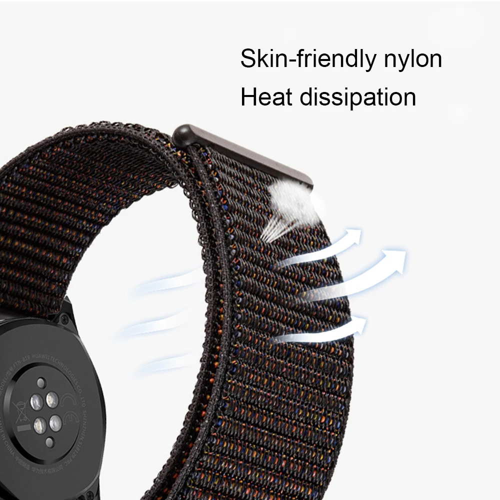 Нейлоновый спортивный ремешок для часов Huami Amazfit Bip на липучке для Amazfit GTR 47 мм 42 мм Amazfit GTS Ремешки для наручных часов 20 22 мм