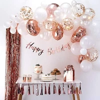 rose gold balloon arch garland kit white latex gold confetti balloons 54pcsset decoration mariage backdrop wedding party decor