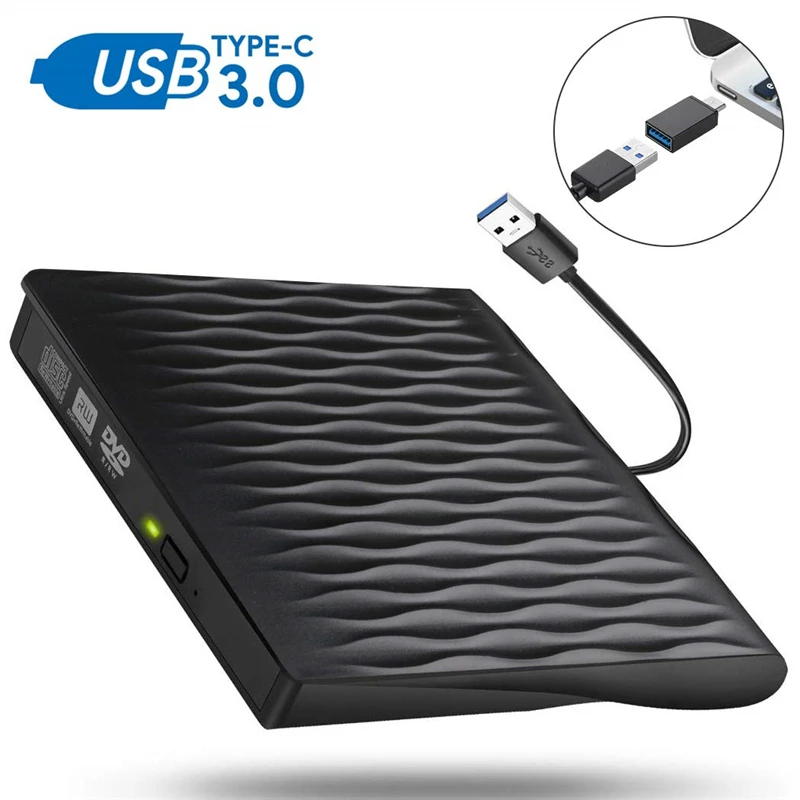 cd drive YAHEY USB 3,0 type C Внешний привод CD/DVD RW горелки оптический писатель плеер для Apple Mac book Pro Air ноутбука Windows диски - Цвет: cd drive