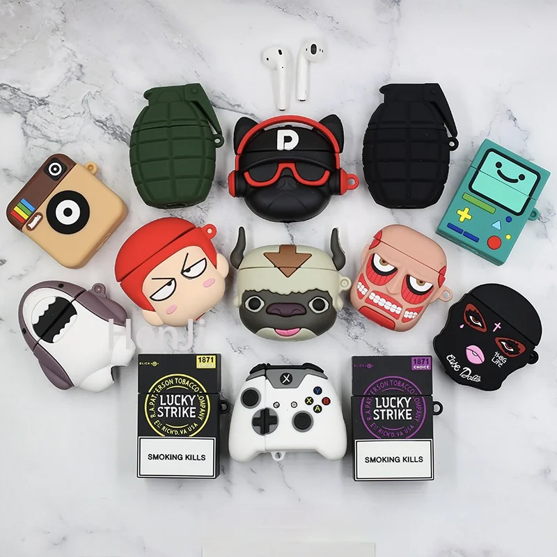 

Чехол для наушников AirPods с 3D рисунком, Bluetooth-гарнитура для airPods 1, 2, аксессуары для Air Podd, чехол для пары