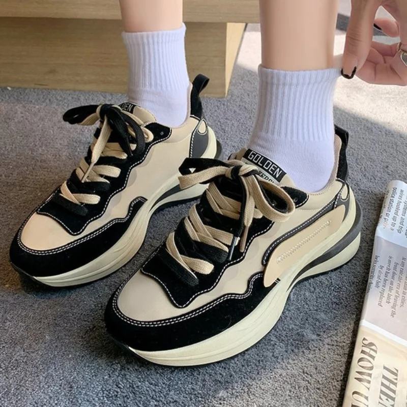 

Sports Shoes Thick Soled Women's Shoes 2021 Comfortable Running Shoes Senior Designer Brand Fashion Vulcanized Shoes For Women