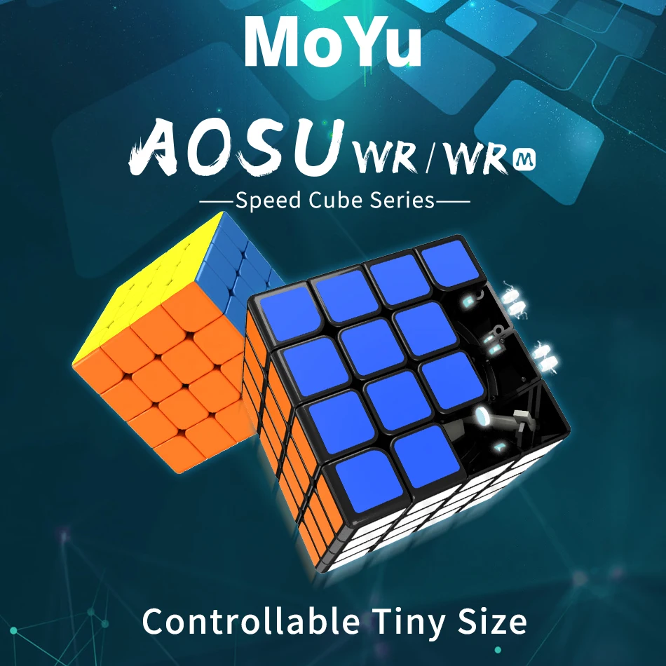

MoYu aosu WRM 4x4x4 Магнитный магический скоростной куб профессиональные магниты WR 4x4 Кубики-головоломки Развивающие игрушки для детей