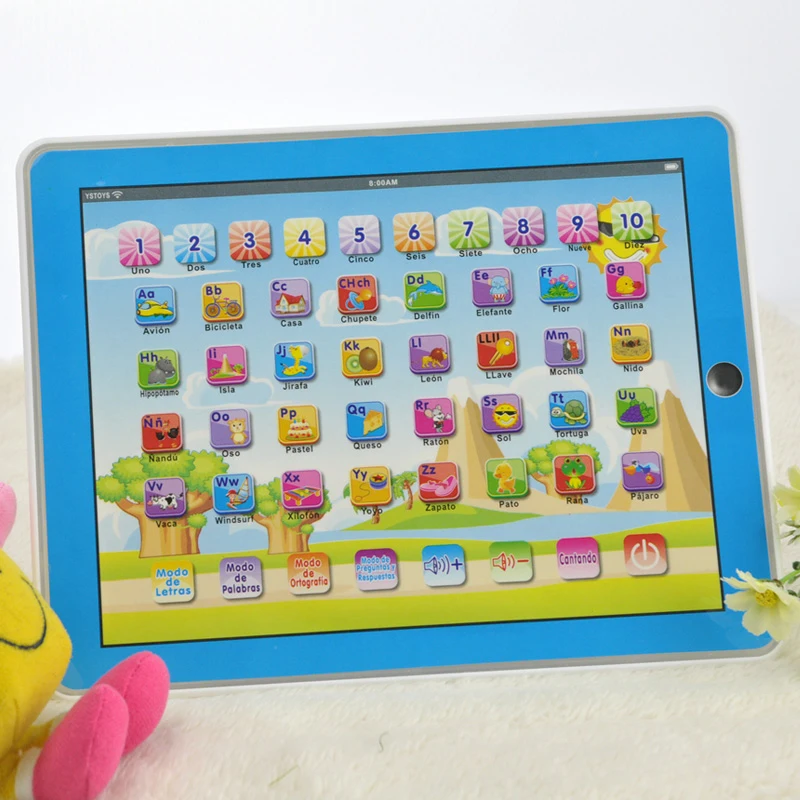Spanish learning toy Alphabet Child Tablet Point Read Touch Enable Laptop Educational Toys Children Gifts