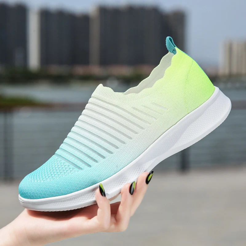 JIEMIAO Fashion Sport Running Shoes Women Mesh Breathable Walking Women Sneakers Lace-up Comfortable Casual Sneakers