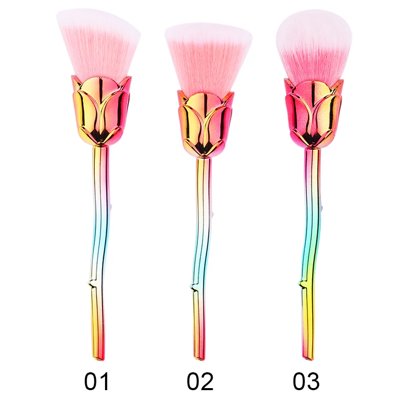 1 Pc Pinceau Maquillage Loving Heart Rose Blossom Patterns Eyeshadow Powder Brush Nail Brushes Art DIY Cosmetic Tool | Красота и