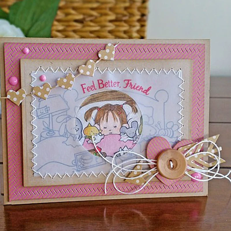 Спящая девушка отправляет вам хорошие пожелания прозрачные штампы для