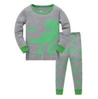 2021 new cotton childrens pajamas sets keep warm baby boys clothes cartoon kids sleepwear long sleeve topspants 2pcs