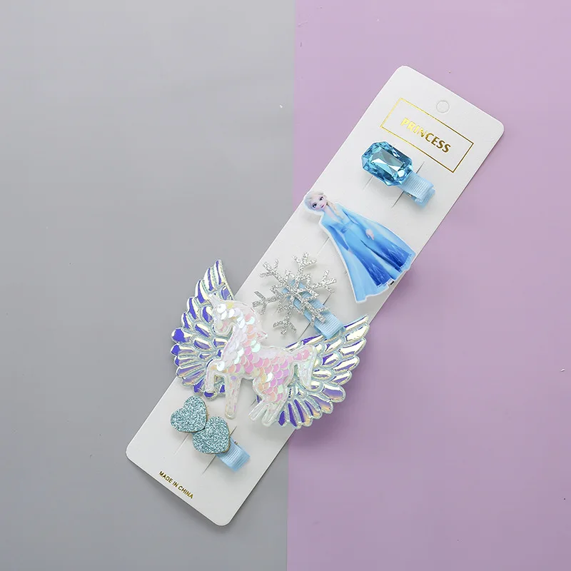 5 шт./комплект детские заколки для волос Эльза | Мать и ребенок